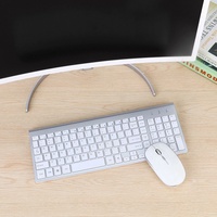 Clavier et souris sans fil ultra-minces personnalisés, ensemble clavier et souris sans fil USB, taille standard pour ordinateur PC