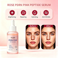 Sérum PDRN Peptide Rose 30ml Anti-rides Éclaircissant Réparateur Visage au PDRN de Saumon + Peptide + Niacinamide + HA