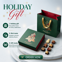 Boîte cadeau de luxe ODM pour les fêtes avec couvercle à rabat magnétique et fermeture magnétique pour logo personnalisé, commande en gros et cadeaux de Noël