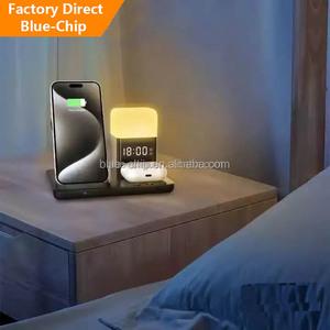 6 trong 1 trạm sạc không dây, sạc không dây đứng với đồng hồ báo thức,, sạc <span class=keywords><strong>Dock</strong></span> cho iphone15/14/13/12/11/Pro/Max/XR - Product Image 2