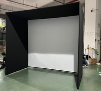Structure de simulateur de golf sur mesure 10x8 pieds avec écran de frappe, cage de simulation de golf d'intérieur