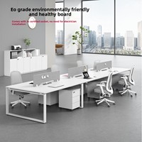 Ensemble de chaises de bureau BGZ-211X avec cloisons et postes de travail, en PVC, gestion des câbles, design simple et moderne