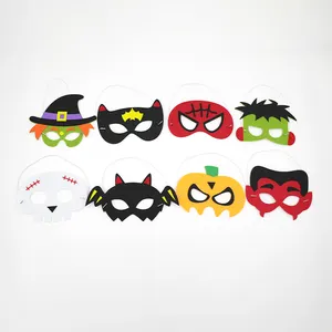 Maschera termoformante tessuto in feltro oem nero festa personalizzata halloween logo personalizzato colore <span class=keywords><strong>cartoon</strong></span> design - Product Image 1