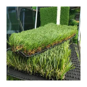 Karpet rumput sintetis, karpet rumput sintetis luar ruangan rumput simulasi 40mm rumput alami kualitas tinggi
