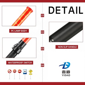 Vente directe usine : Baguette de signalisation LED haute visibilité 54 cm, rechargeable, portée de visibilité 500 m, qualité professionnelle pour le stationnement et la circulation - Product Image 6