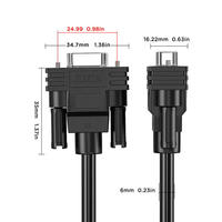 Cable Serial RS232 de 9 Pines, Recto, con Aislamiento de PVC, Macho a Hembra DB9, para Conector de Impresión de Computadora, Módem Null
