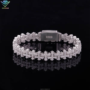 VVS Moissanite GRA certificate cross Cuban Bracelet Hip Hop Rock <b>Chain</b> 925 silver 18K Gold Plated Jewelry <b>Iced</b> <b>out</b> Link <b>Chain</b> - Product Image 5