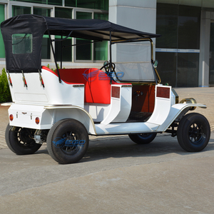 Voiture électrique vintage rétro blanche 5 places à prix d'usine, haute spécification, intérieur rouge, toit souple étanche, couleur personnalisée - Product Image 5