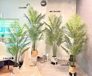 2024 Popular Fake Plastic Bonsai Plants Artificial Areca Palm Tree Indoor Faux Tropical Artificial Plants For Farm Home House