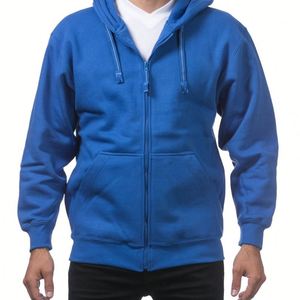 Sweat à capuche épais pour homme, de haute qualité, personnalisé, pour l'hiver, avec fermeture éclair sur le devant et deux poches avant - Product Image 3