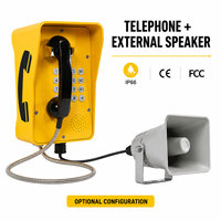 Teléfono Inalámbrico con Cable Blindado, Certificado CE FCC IP66, con Teclado Completo, para Metro, Ferrocarril, Carreteras, Plantas Eléctricas y Túneles