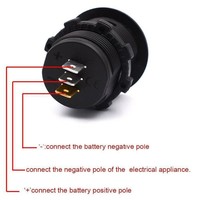 Voltmètre numérique LED DC12V - 24V, ampèremètre, détecteur de tension et de courant pour voiture, testeur, moniteur, panneau pour camping-car, VTT