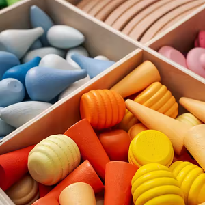 Jeu de construction éducatif en bois LEOWOOD Mandala Waldorf Montessori, pièces détachées, kit complet avec plateau et cartes, pour enfants de 5 à 7 ans - Product Image 3