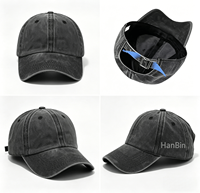 Casquette de baseball unisexe vintage en coton, ajustable, non structurée, couleur unie, effet vieilli, vierge, lavée, avec logo personnalisé