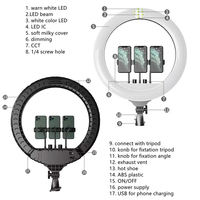 Anneau lumineux rechargeable pour téléphone JL-F388 de 18 pouces