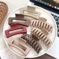 Pince à cheveux en silicone grand format, mate, carrée et ajourée – Pince à cheveux pour cheveux épais, fixation minimaliste et forte