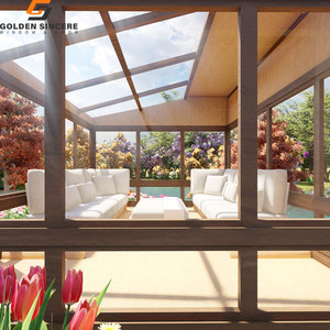 Style coulissant moderne salle de soleil rétractable isolation thermique en aluminium libre maison en verre rouleau de toit horizontal en alliage d'aluminium - Product Image 4