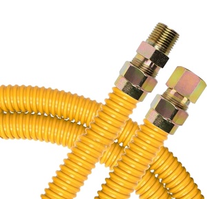 Conector de Gas de acero inoxidable Dormont aprobado por CSA Tubo OD de 1/<span class=keywords><strong>2</strong></span> "X 24" 1/<span class=keywords><strong>2</strong></span> "MPT X Adaptadores FPT de 1/<span class=keywords><strong>2</strong></span>" Aparato flexible de gas - Product Image 2