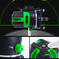 Mini Machine de nivellement Laser, niveau Laser vert rotatif 360 degrés 2/3/5 lignes, Rechargeable