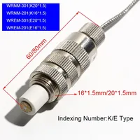 Termokopel Tipe K/E WREM-301/WREM-201 M16*1 5/M20*1 5 Probe Pengukur Suhu Sekrup Dapat Disesuaikan 1 Buah