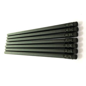 Crayons à dessin en bois noir personnalisés de 7,5 pouces pour adultes et enfants, mine standard, pour usage promotionnel - Product Image 1