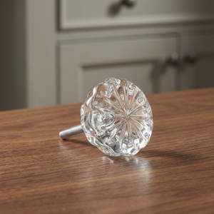 Clear Zircon Plated Nameplate Cabinet <b>Knob</b> Screw-in Drawer Pull Diamond Cut for Furniture Shri Govind International Uttar - Product Image 3