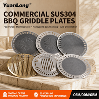 Plaque de barbecue en acier inoxydable avec plaque de cuisson 295 et grille de cuisson 330 pour le camping