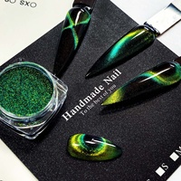 Vernis à ongles gel 3D effet œil de chat, pigments magnétiques pour ongles, poudre de vernis à ongles chromée magnétique