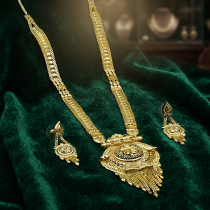 Juego de Collares Largos de Latón Chapado en Oro de 14K, 18K y 24K, Diseño Tradicional para Bodas, Joyería de Moda al por Mayor - Product Image 5