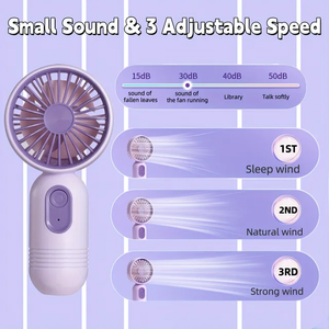 Ventilateur portable mini USB rechargeable, trois vitesses, couleurs personnalisables, logo, en plastique, cadeau pour étudiant espagnol, pour usage intérieur/extérieur - Product Image 4