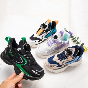 2024 langsung dari pabrik anak-anak kasual baru tombol putar sepatu olahraga anak sol lunak primer dan sekunder kualitas tinggi antiselip - Product Image 1