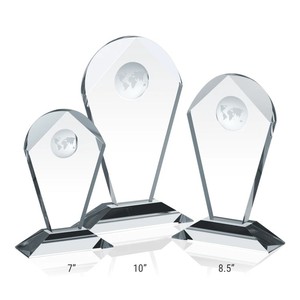 Trophée en cristal noble, <span class=keywords><strong>prix</strong></span> du champion, design <span class=keywords><strong>globe</strong></span> pour événements sportifs, reconnaissance d'entreprise - Product Image 1