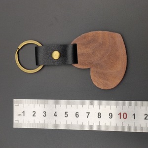 Recuerdo de madera tallado en madera llavero personalizado láser Logo grabado DIY llavero de madera en blanco - Product Image 5