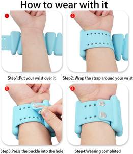 सिलिकॉन स्टेनलेस लोहे की कलाई और टखने का वजन कस्टम लोगो पावर योग नृत्य के लिए सहायक उपकरण कलाई - Product Image 3