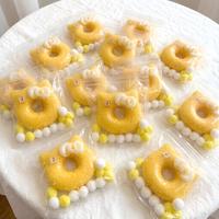 Jouet Squishy en forme de donut avec oreilles de chat, couleur pudding, doux, anti-stress, jouet sensoriel mignon en forme de dessert pour enfants et adultes