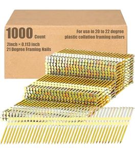 21 °   Гвозди с круглой головкой 21 градус, кольцевой и гладкий стержень, для пластиковых лент, для каркасных работ - Product Image 5