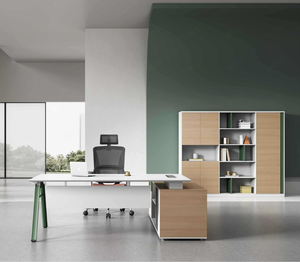 Hiện đại tối giản văn phòng đặt Trắng melamine hạt bảng bàn + Tủ hồ sơ + kệ sách nhân viên Máy Trạm - Product Image 4