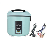 Autocuiseur Électrique Portable 12V DC AC 110V 220V avec Prise EU UK US pour Voiture, Véhicule, Alimentation Solaire, 250W + 350W