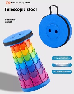 Silla de asiento telescópica plegable portátil original de fábrica, altura ajustable retráctil para dormitorio, escuela, sala de estar, gimnasio, uso - Product Image 5