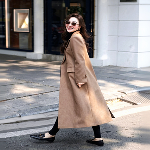Custom Logo <b>Women's</b> Long Overcoat Wool Blend Classic Winter <b>Coat</b> Blazer OEM Manufacturer - Product Image 1