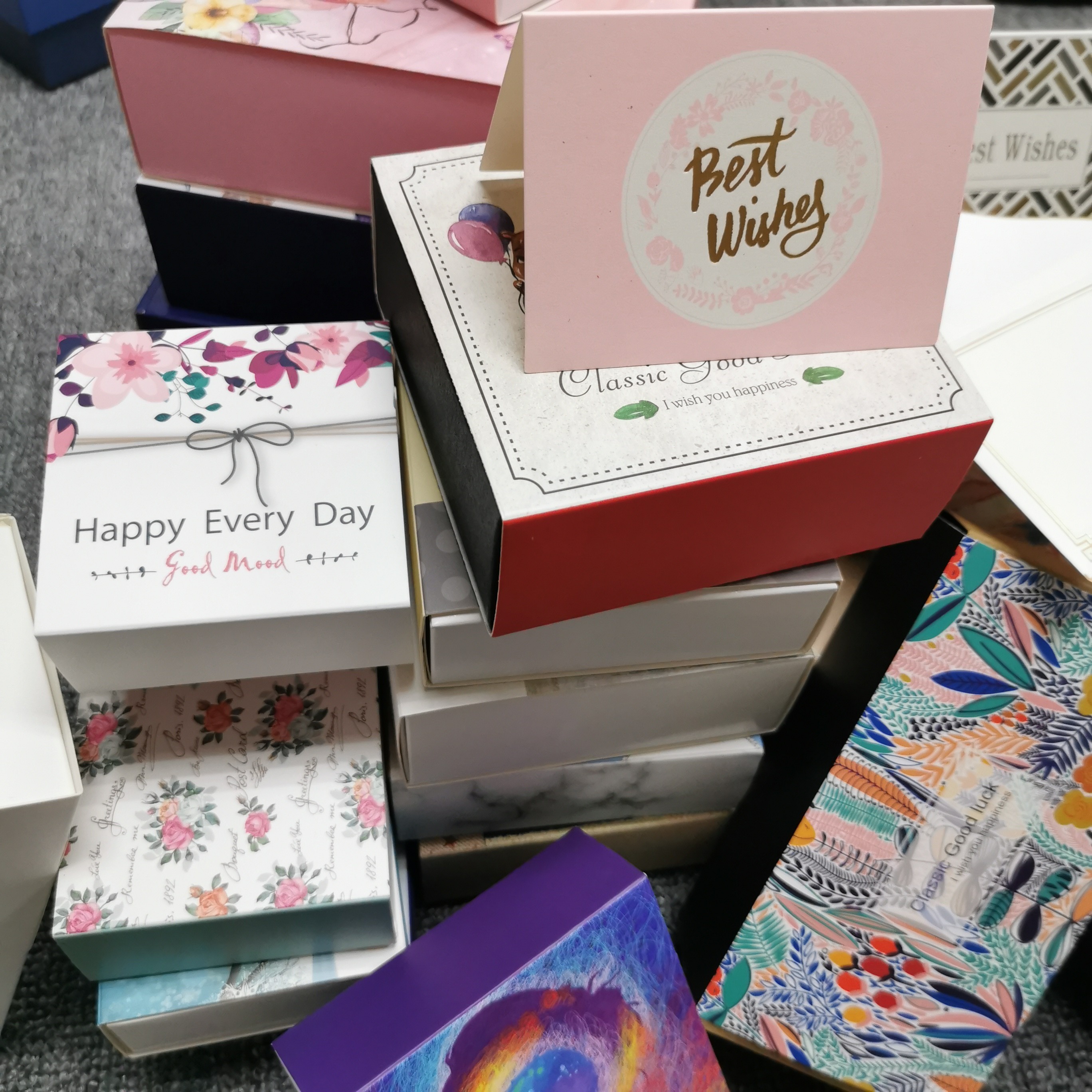 Подарочная открытка без надписей OEM, открытка с акварельным рисунком внутри