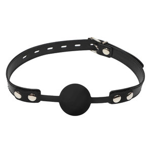 Balle de gag en silicone noir avec clous métalliques pour jeux adultes, accessoire BDSM unisexe - Product Image 1