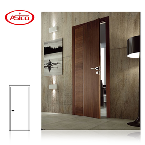 ASICO moderno semplice invisibile a filo montato in legno senza cornice porta del soffitto altezza camera da letto nascosta porta interna porta - Product Image 1