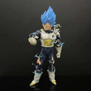 Figurine Premium DBZ <span class=keywords><strong>Vegeta</strong></span> Super Saiyan Blue endommagée par le combat avec effets <span class=keywords><strong>de</strong></span> foudre bleue et <span class=keywords><strong>costume</strong></span> détaillé pour les collectionneurs d'anime - Product Image 6