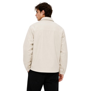 <span class=keywords><strong>Veste</strong></span> décontractée pour homme <span class=keywords><strong>en</strong></span> toile de coton - <span class=keywords><strong>Veste</strong></span> chemise coupe ample, surchemise légère et tendance pour le printemps - Product Image 3