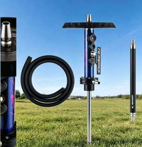 Kit de Hookah Moderno, Juego de Pipa de Aluminio para Tabaco con Manguera, Recipiente y Accesorios para Salón y Uso Social - Product Image 3