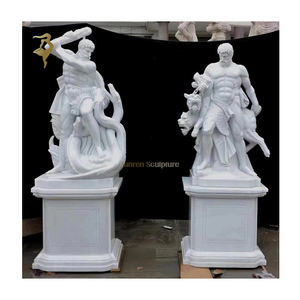 Statue de guerrier romain grandeur nature en marbre, <span class=keywords><strong>Saint</strong></span> George tue le dragon, sculpture de guerrier grec - Product Image 3