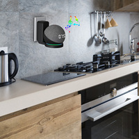 Support mural en plastique noir et blanc FIBEPRO pour enceinte Alexa Echo Dot 4e/5e génération