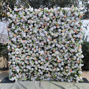 Panel de Flores Artificiales de Seda Realista de Alta Calidad para Decoración de Bodas, Fiestas de Cumpleaños, Hogar y Bar, Tamaño Personalizable - Product Image 3