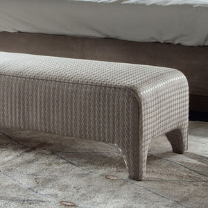 Mobilier de chambre à coucher italien luxe moderne minimaliste boucle banc de chambre à coucher en tissu avec dossier - Product Image 4